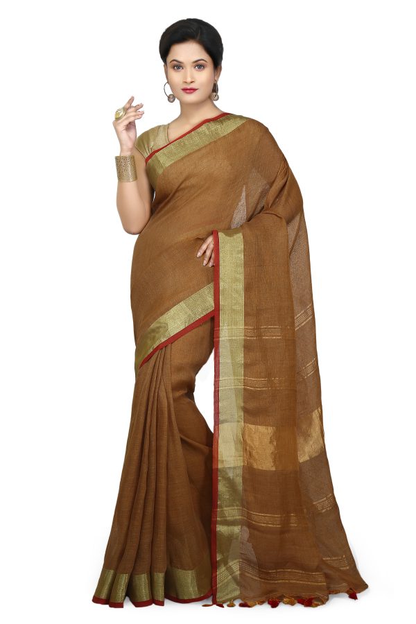 Handloom Pure Linen Saree