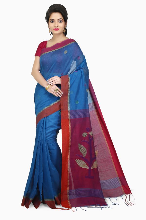 Handloom Jamdani Cotton Silk Saree